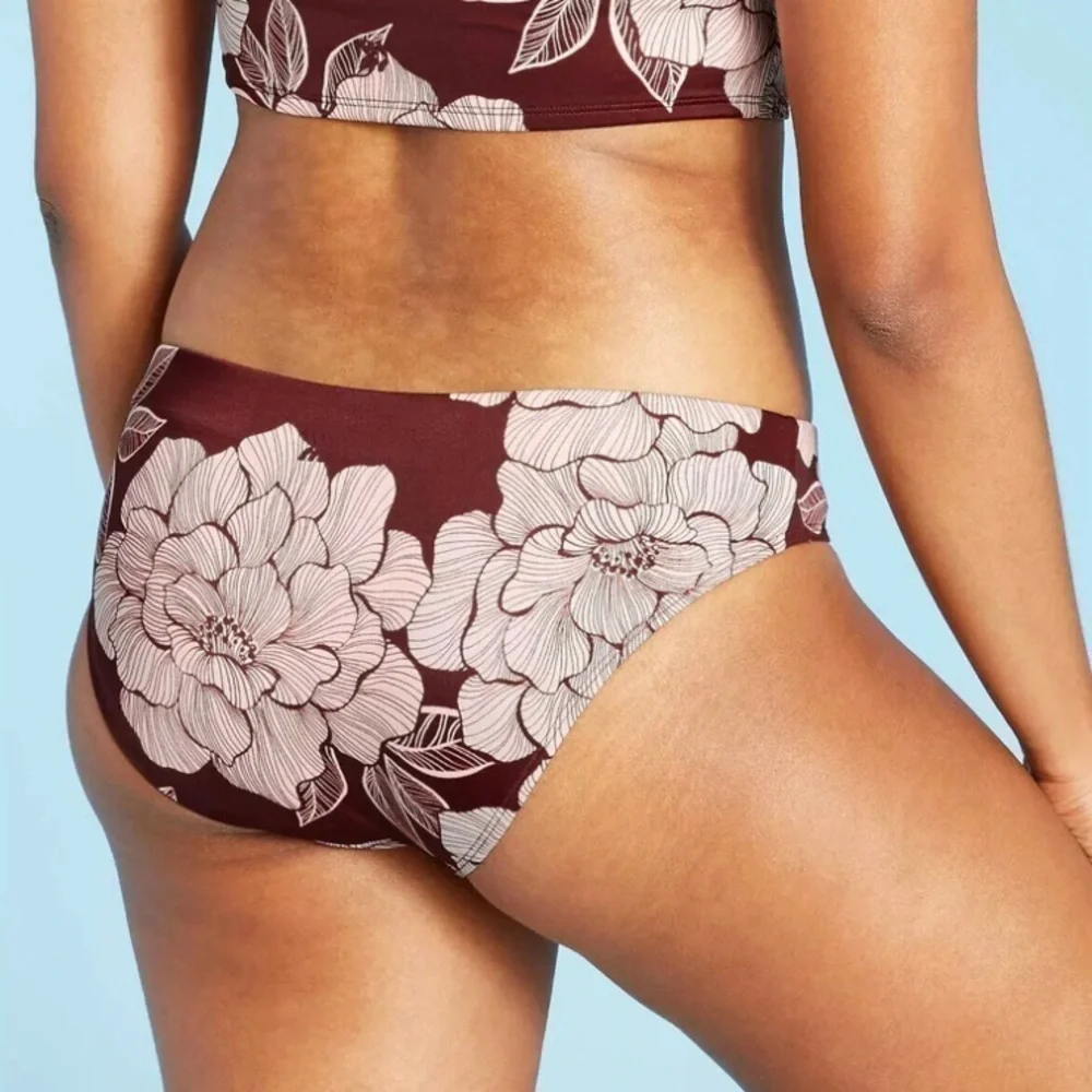 All in Motion Women's Floral Medium Coverage Hipster Bikini Bottom Size XS